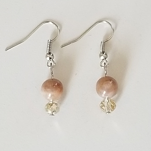 Sunstone Dangle Earrings - Picture 2 of 3